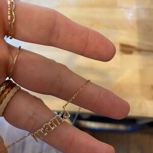 Gold Nameplate “mama” Necklace
